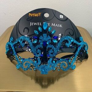Peacock Jewel Eye Mask from Spirit Halloween - Turquoise